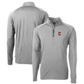 Cleveland Guardians Cutter & Buck Big & Tall Adapt Eco Knit Stretch Recycled Raglan DryTec Quarter-Zip Top Online