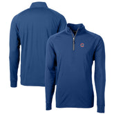 Chicago Cubs Cutter & Buck Big & Tall Adapt Eco Knit Stretch Recycled Quarter-Zip Pullover Top for sale