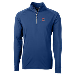 Chicago Cubs Cutter & Buck Big & Tall Adapt Eco Knit Stretch Recycled Quarter-Zip Pullover Top for sale