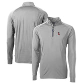 Los Angeles Angels Cutter & Buck Big & Tall Adapt Eco Knit Stretch Recycled Quarter-Zip Pullover Top for sale