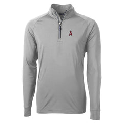 Los Angeles Angels Cutter & Buck Big & Tall Adapt Eco Knit Stretch Recycled Quarter-Zip Pullover Top for sale