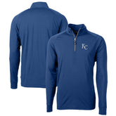 Kansas City Royals Cutter & Buck Big & Tall Adapt Eco Knit Stretch Recycled Quarter-Zip Pullover Top Sale