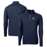 Detroit Tigers Cutter & Buck Big & Tall Adapt Eco Knit Stretch Recycled Quarter-Zip Pullover Top for sale