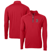 Boston Red Sox Cutter & Buck Big & Tall Adapt Eco Knit Stretch Recycled Quarter-Zip Pullover Top Sale