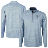 Kansas City Royals Cutter & Buck Virtue Eco Pique Micro Stripe Recycled Quarter-Zip Pullover Top Online