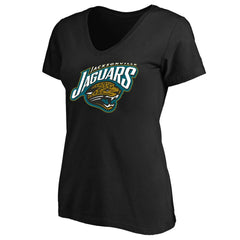 Jacksonville Jaguars Women's Plus Size Classic Logo T-Shirt - Black - Mitchell & Ness