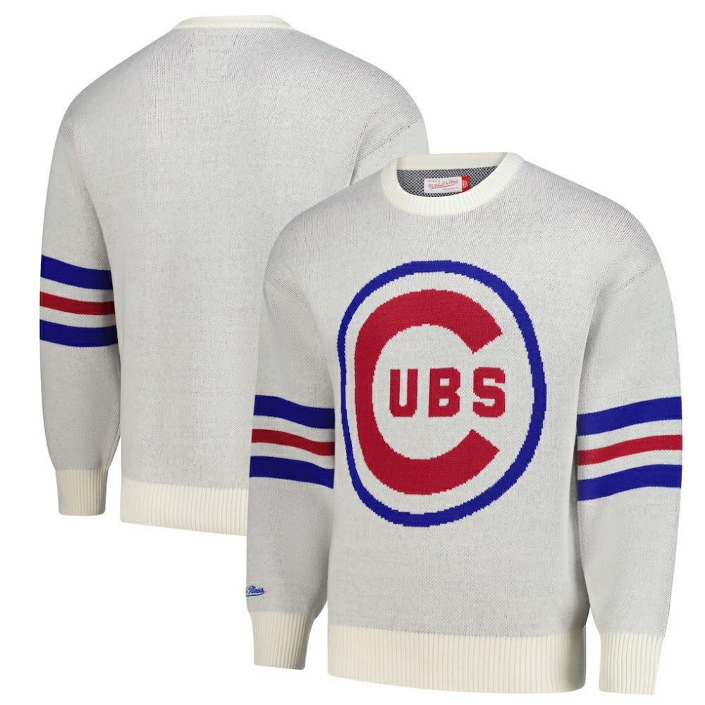 Chicago Cubs Mitchell & Ness Retro Pullover Sweater Outlet