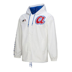 Atlanta Braves Mitchell & Ness Vintage Full-Snap Hooded Coaches Jacket Near Me