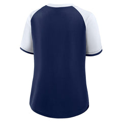 Dallas Cowboys Women's Height Advantage T-Shirt - Navy/White - Fanatics
