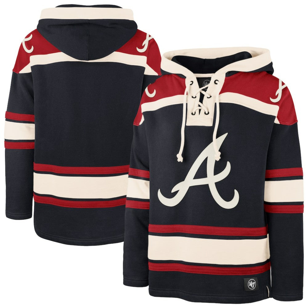 Atlanta Braves '47 Superior Lacer Pullover Hoodie Outlet