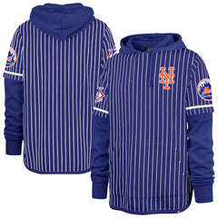 New York Mets '47 Pinstripe Double Header Pullover Hoodie Discount