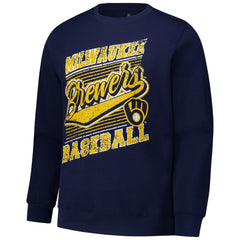 Milwaukee Brewers Stitches Lightweight Crew Sweatshirt Online