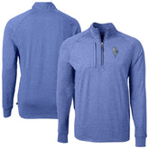 Kansas City Royals Cutter & Buck Adapt Eco Knit Heather Quarter-Zip Pullover Top Discount