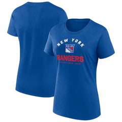 New York Rangers Logo Athletic Women's Unrivaled T-Shirt - Blue | NHL online