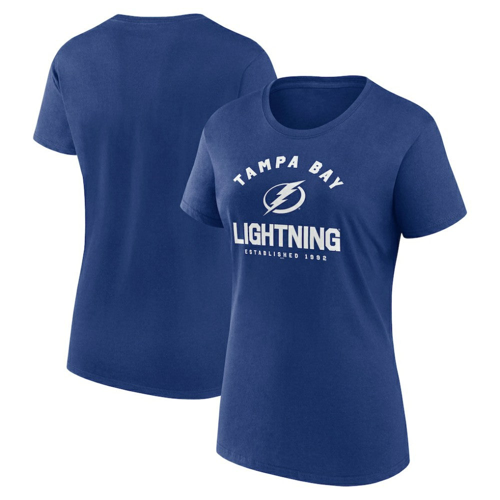 Tampa Bay Lightning Logo Athletic Women's Unrivaled T-Shirt - Blue | NHL near me