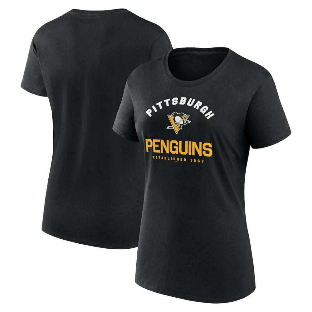 Pittsburgh Penguins Logo Athletic Women's Unrivaled T-Shirt - Black | NHL sale