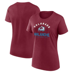 Colorado Avalanche Logo Athletic Women's Unrivaled T-Shirt - Burgundy | NHL Lifestyle
