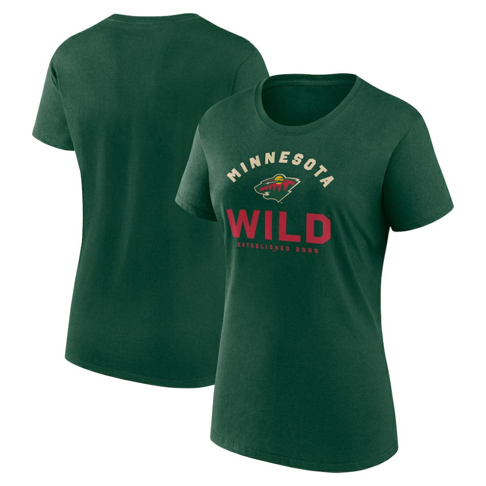 Minnesota Wild Logo Athletic Women's Unrivaled T-Shirt - Green | NHL sale
