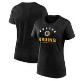 Boston Bruins Logo Athletic Women's Unrivaled T-Shirt - Black | NHL Clearance