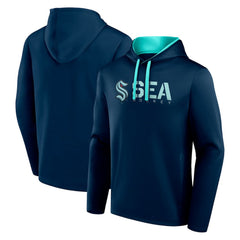 Seattle Kraken Logo Athletic Head Start Pullover Hoodie - Navy | NHL discount