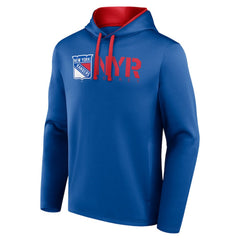 New York Rangers Logo Athletic Head Start Pullover Hoodie - Blue | NHL Lifestyle