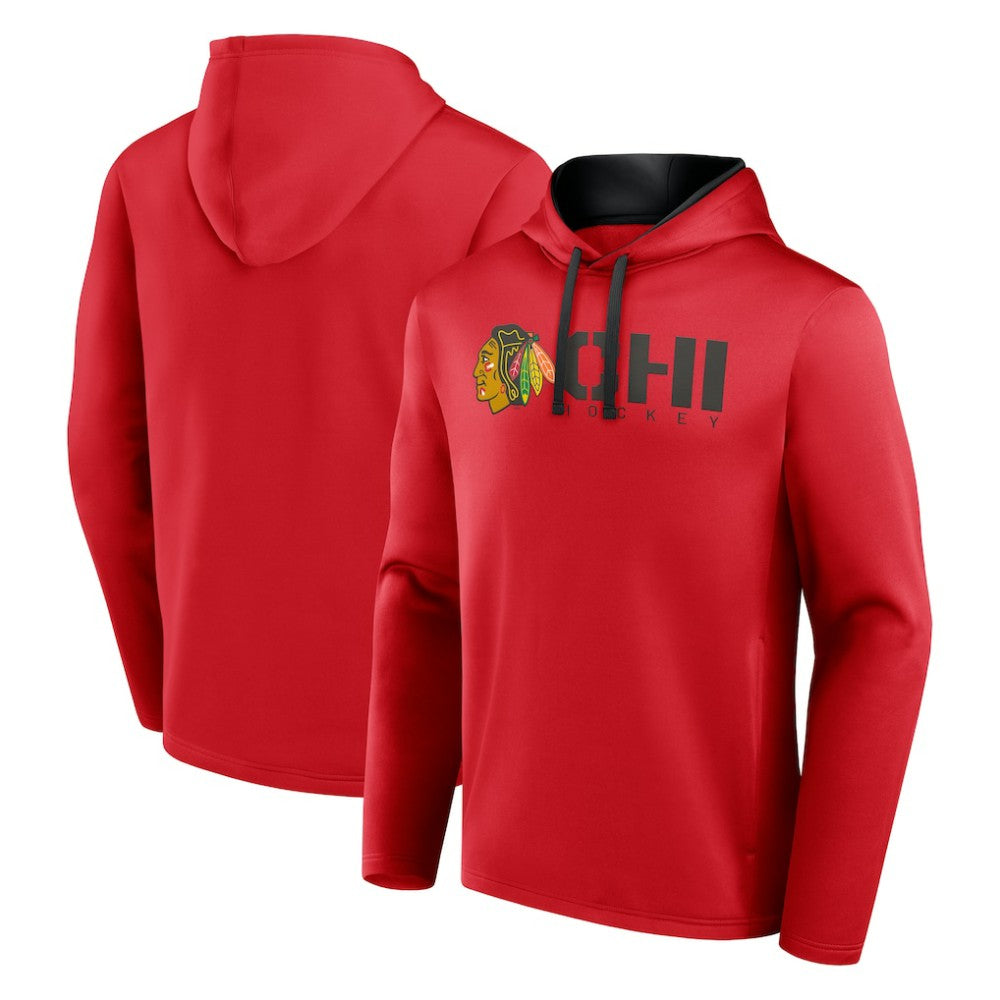 Chicago Blackhawks Logo Athletic Head Start Pullover Hoodie - Red | NHL near me