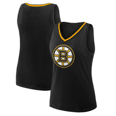 Boston Bruins Logo Athletic Women's Stellar Win V-Neck Tank Top - Black | NHL sale