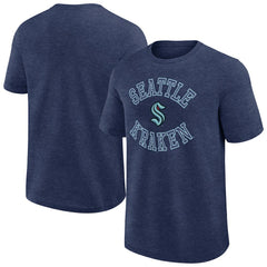 Seattle Kraken Logo Athletic Success T-Shirt - Heather Navy | NHL Lifestyle
