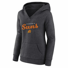 Phoenix Suns Logo Athletic Women's Triumphant V-Neck Pullover Hoodie Heather Charcoal