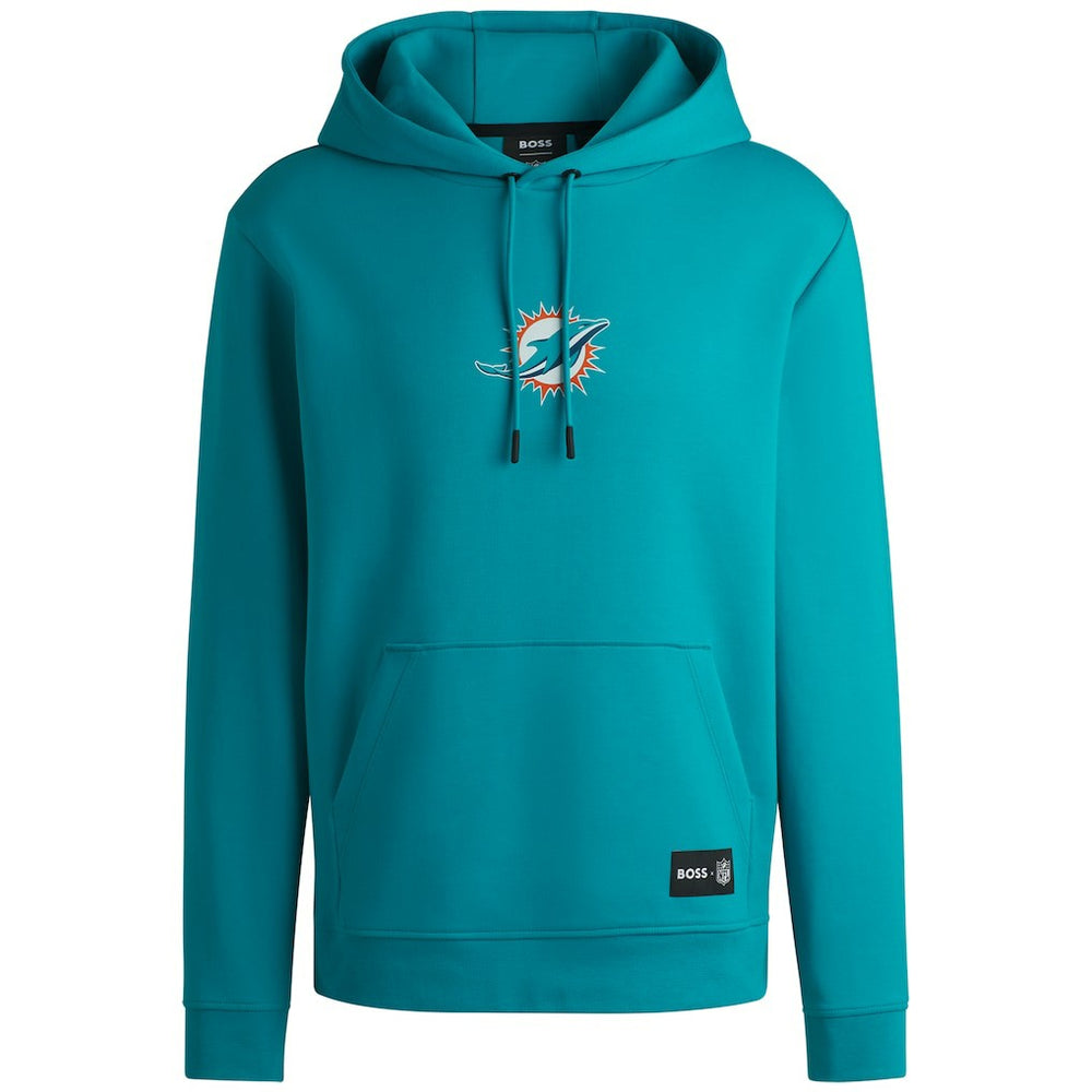Miami Dolphins Hugo Boss Unisex Woodson Tri-Blend Hoodie - Aqua - NFL