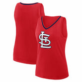 St. Louis Cardinals Logo Athletic Women's Stellar Win V-Neck Tank Top Sale