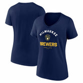 Milwaukee Brewers Logo Athletic Women's Unrivaled V-Neck T-Shirt for sale