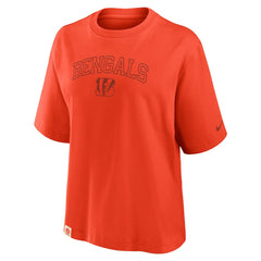 Cincinnati Bengals Women's Glory Arch Boxy T-Shirt - Orange - Nike