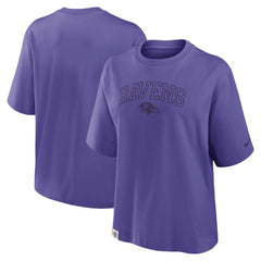 Baltimore Ravens Women's Glory Arch Boxy T-Shirt - Purple - Nike