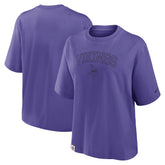 Minnesota Vikings Women's Glory Arch Boxy T-Shirt - Purple - Nike
