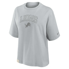 Detroit Lions Women's Glory Arch Boxy T-Shirt - Gray - Nike