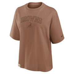 Cleveland Browns Women's Glory Arch Boxy T-Shirt - Brown - Nike