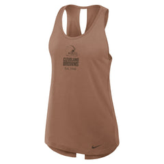 Cleveland Browns Women's Glory Open-Back Crisscross Dri-FIT Tank Top - Brown - Nike
