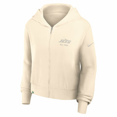 New York Jets Women's Glory Cropped Full-Zip Hoodie - Cream - Nike