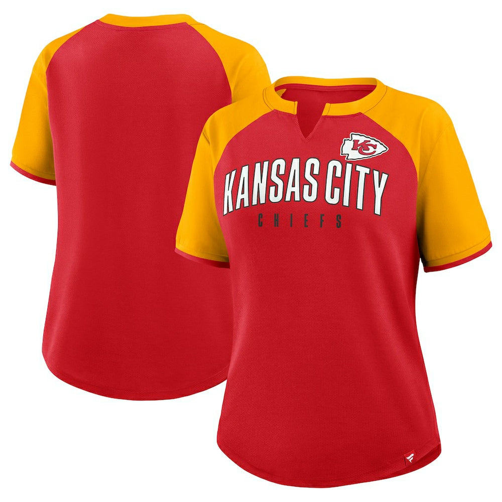 Kansas City Chiefs Women's Height Advantage T-Shirt - Red/Gold - Fanatics