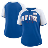 New York Giants Women's Height Advantage T-Shirt - Royal/White - Fanatics