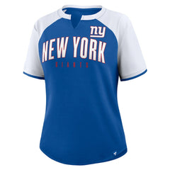 New York Giants Women's Height Advantage T-Shirt - Royal/White - Fanatics