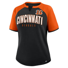 Cincinnati Bengals Women's Height Advantage T-Shirt - Black/Orange - Fanatics