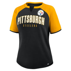 Pittsburgh Steelers Women's Height Advantage T-Shirt - Black/Gold - Fanatics