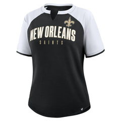 New Orleans Saints Women's Height Advantage T-Shirt - Black/White - Fanatics