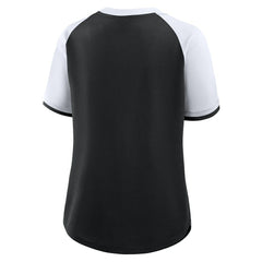 New Orleans Saints Women's Height Advantage T-Shirt - Black/White - Fanatics