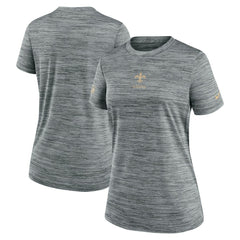 New Orleans Saints Women's Sideline Velocity Dri-FIT T-Shirt - Gray - Nike