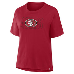 San Francisco 49ers Women's Line Em Up T-Shirt - Scarlet - Fanatics