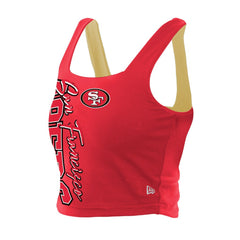 San Francisco 49ers New Era Women's Reversible Cropped Sport Classics Tank Top - Scarlet/Black - NFL