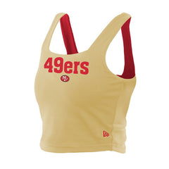 San Francisco 49ers New Era Women's Reversible Cropped Sport Classics Tank Top - Scarlet/Black - NFL